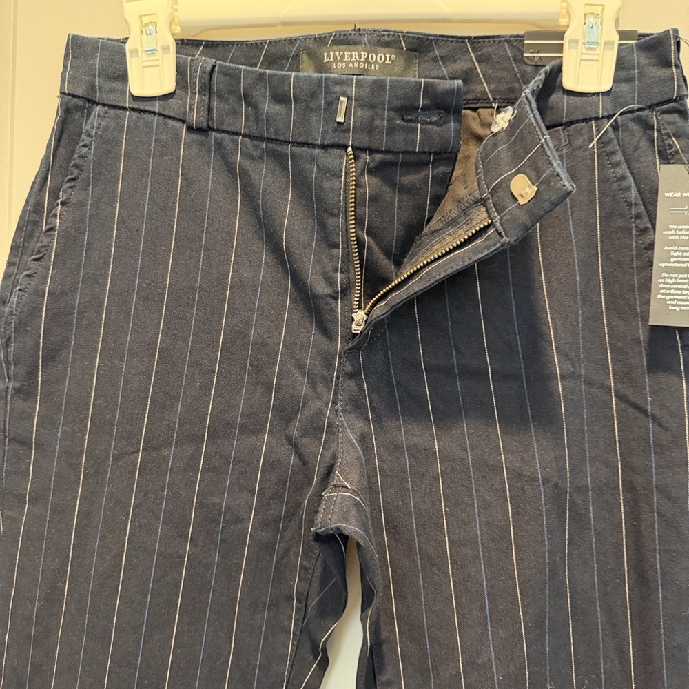 Liverpool Pinstripe Dress Pants in blue | Sz 4 - Picture 4 of 8